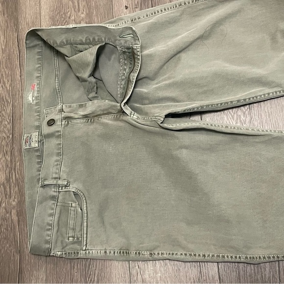 Faherty Pants Mens Comfort Twill 5-Pocket 2.0 Slim Straight Surplus Green Sz 40 - Picture 9 of 12